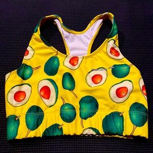 Avocado print sports bra